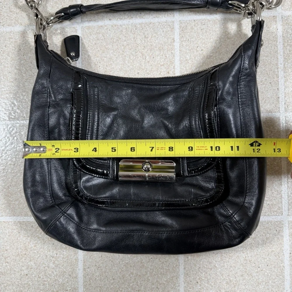 Vintage Y2K Coach Kristin Spectator Leather Hobo Shoulder Bag Crossbody Black